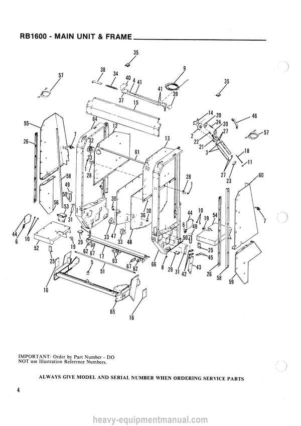 Gehl RB 1600 Baler (902379A) Service Parts Manual 