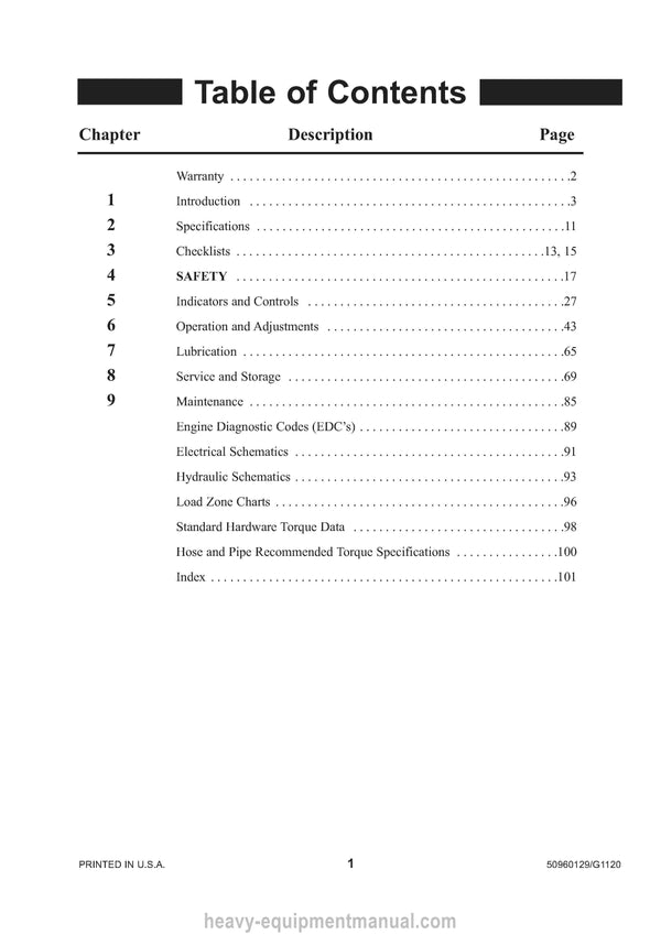 Gehl RS5-19 GEN3 Telescopic Handler Operator Manual 50960129G PDF Download