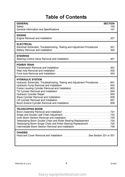 Gehl RS5-34 Telescopic Handler (913241) Service Repair Manual PDF Download