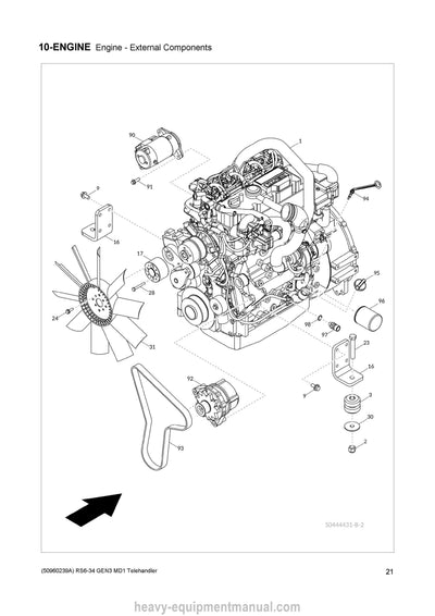 Gehl RS6-34 GEN3 MD1 Telescopic Handler (50960239A) Parts Manual PDF
