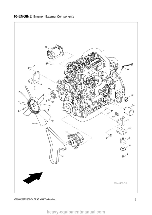 Gehl RS6-34 GEN3 MD1 Telescopic Handler (50960239A) Parts Manual PDF