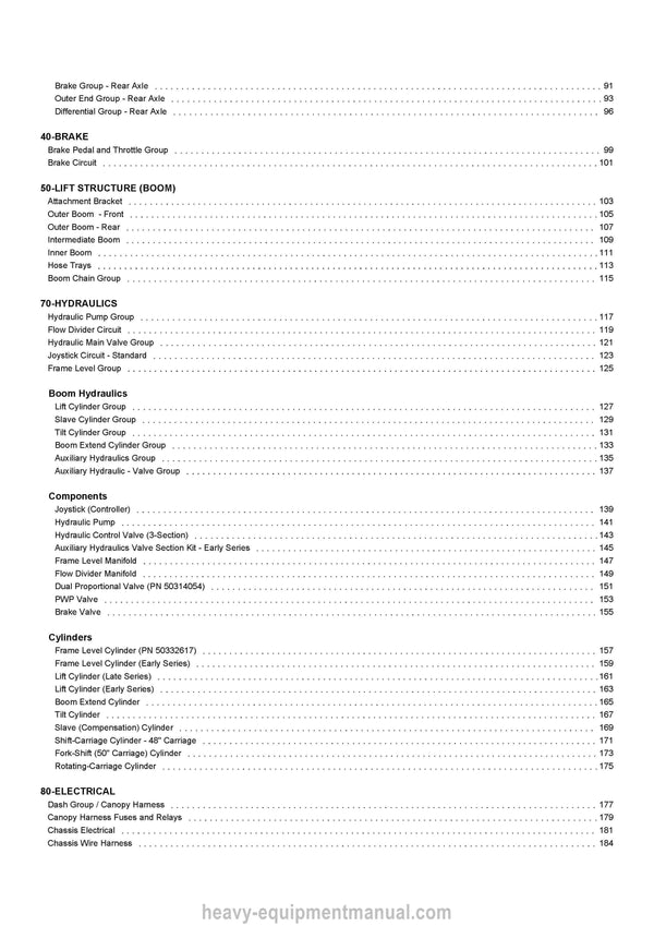 Gehl RS6-34 GEN3 Telescopic Handler (50960139C) Parts Manual PDF SN 123501 and Up