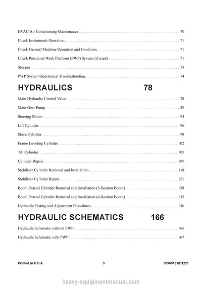 Gehl RS10-44 55 MARK 74, GEN3 M74, GEN4 Telescopic Handler (50960181) Service Manual SN 492051 & Up