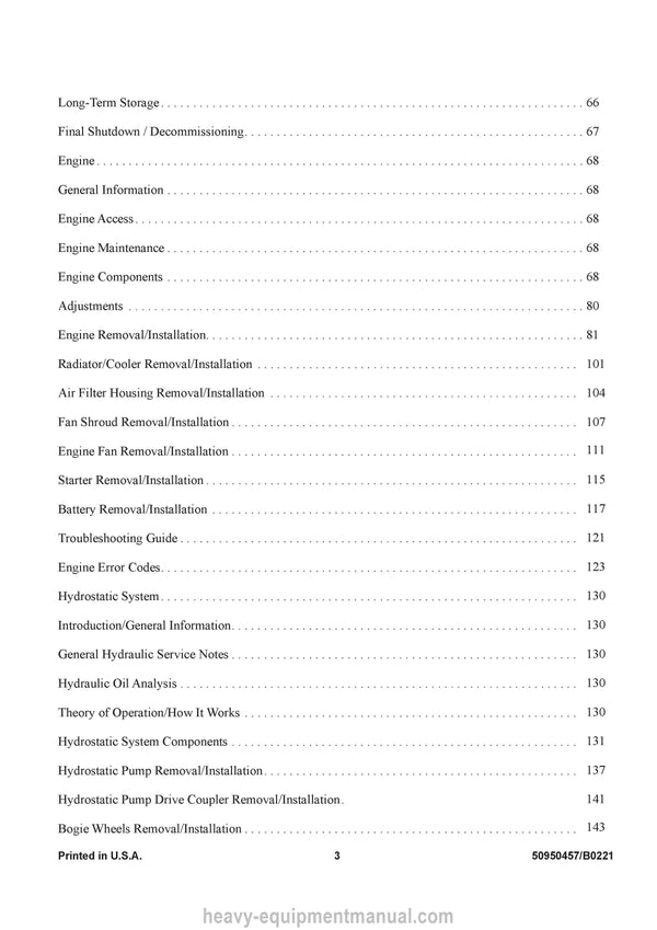 Gehl RT105 Mustang 1050RT Compact Track Loader Service Manual 50950457B PDF
