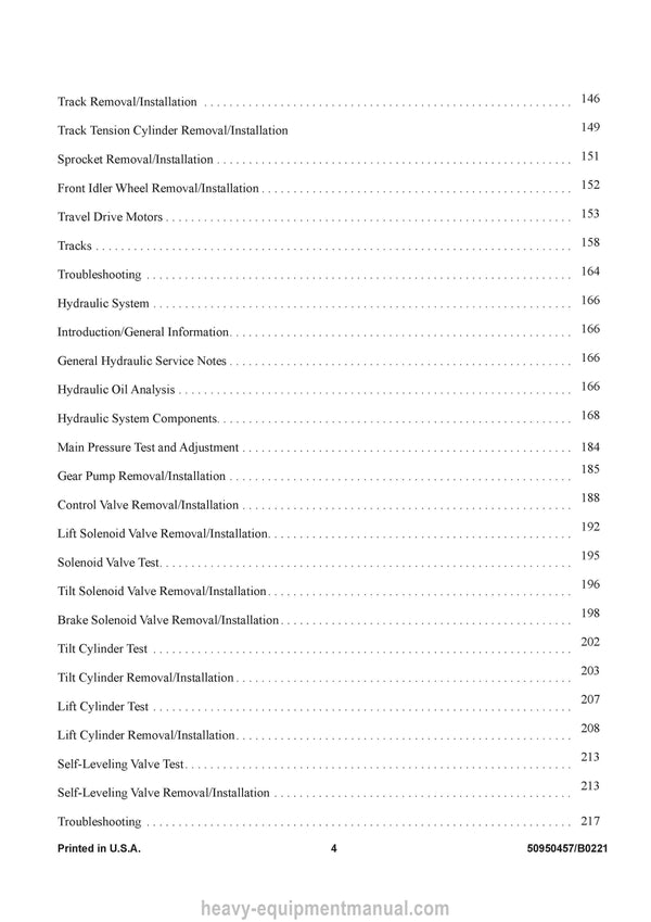 Gehl RT105 Mustang 1050RT Compact Track Loader Service Manual 50950457B PDF