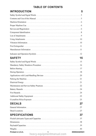 Gehl RT105 Compact Track Loader Operator Manual 50950434I PDF Download