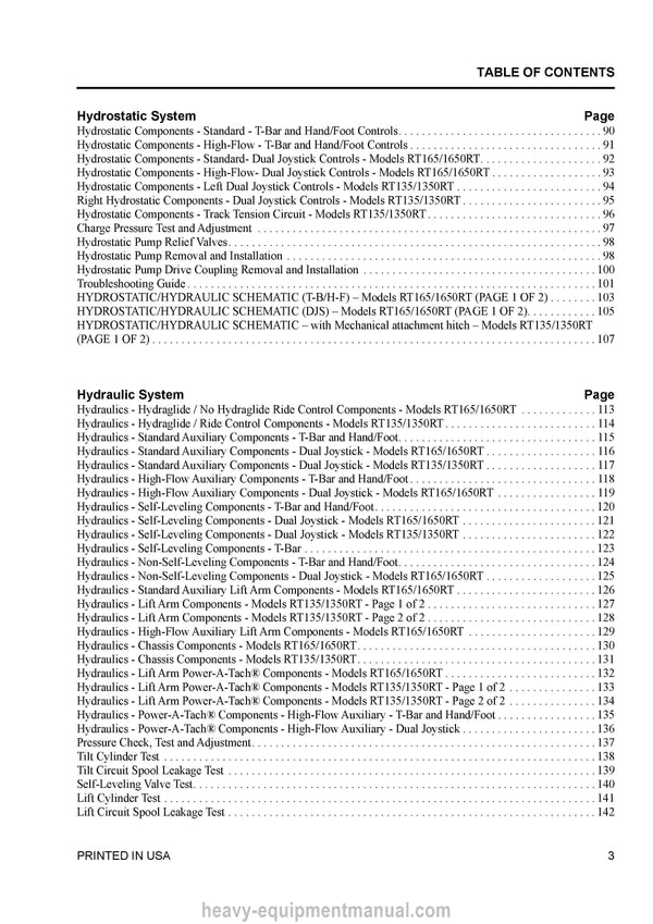 Gehl RT135 RT165 Compact Track Loader Service Manual 50950470-A PDF Download