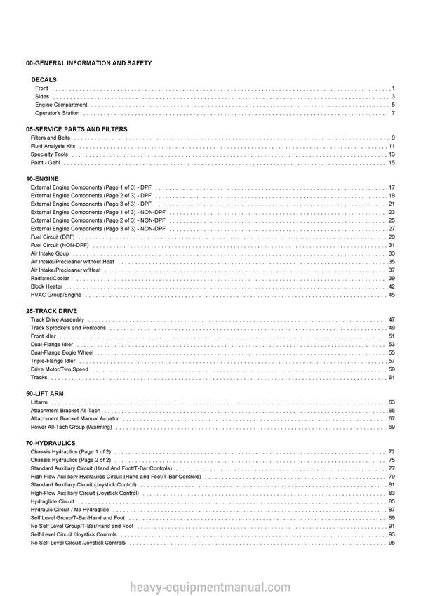 Gehl RT165 Compact Track Loader Parts Manual 50950263D 2022