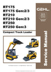 Manitou Mustang 1350RT 1650RT Compact Track Loader Service Manual 50950470-A PDF Download