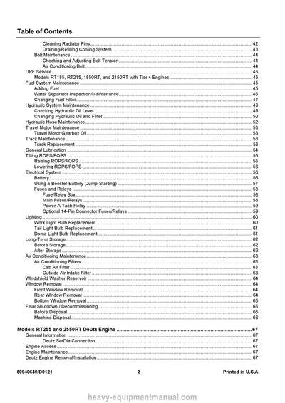 Gehl RT185 RT215 RT255 Compact Track Loader Service Manual 50940649-D PDF