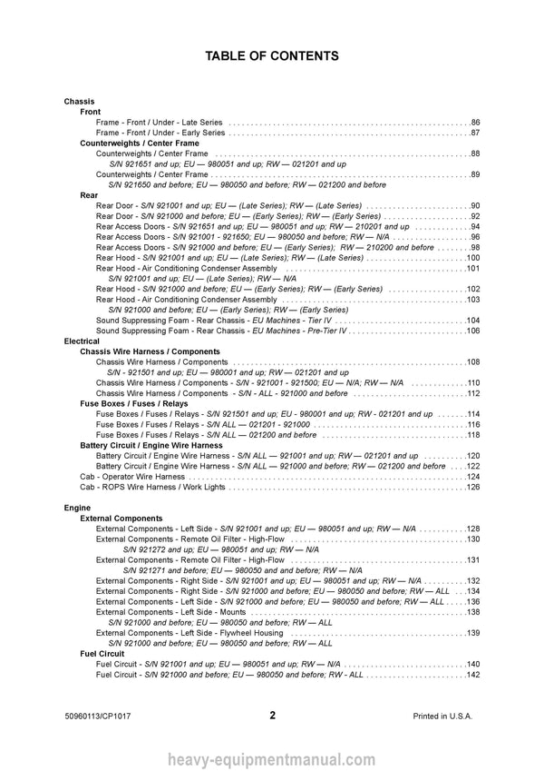 Gehl RT210 Gen2 Gen3 Compact Track Loader (50960113C) Parts Manual PDF