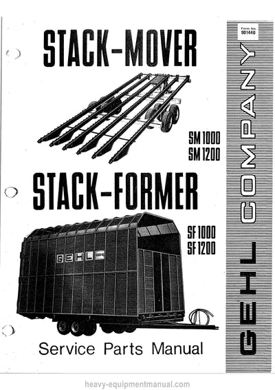 Gehl SF1000 SF1200 SM1000 SM1200 Stack Mower Service Parts Manual Download PDF