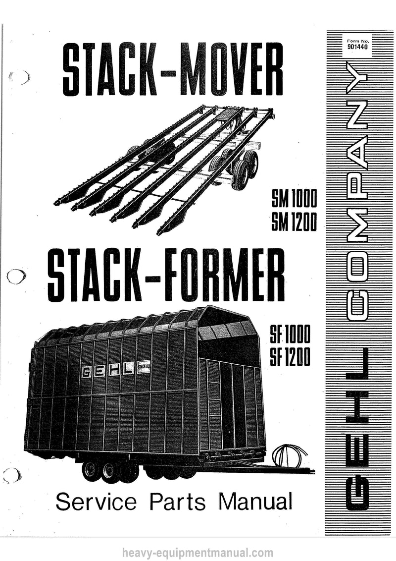 Gehl SF1000 SF1200 SM1000 SM1200 Stack Mower Service Parts Manual Download PDF