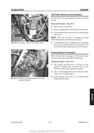 Gehl SL3635 SL3935 Skid Steer Loader (908269) Service Repair Manual PDF Download 