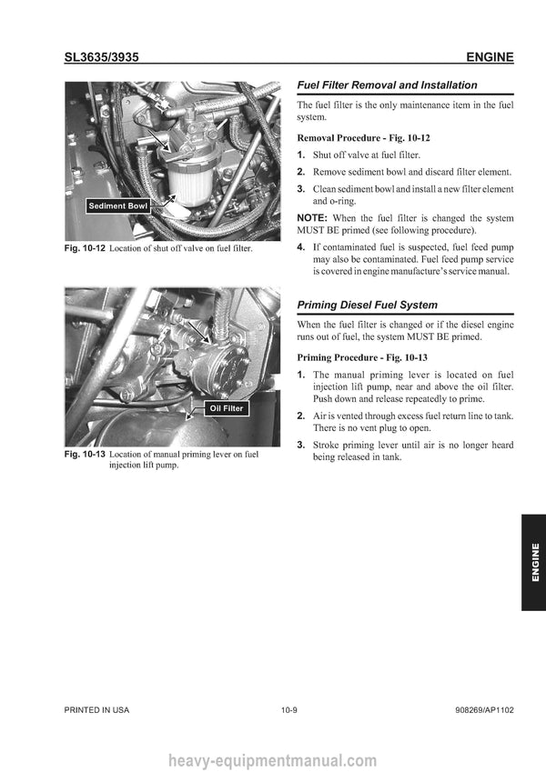 Gehl SL3635 SL3935 Skid Steer Loader (908269) Service Repair Manual PDF Download 