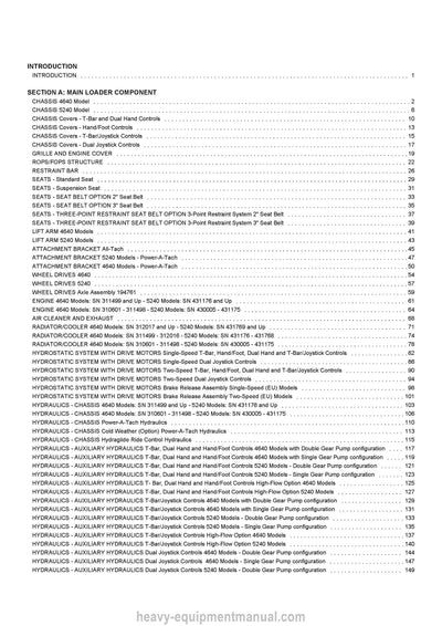 Gehl SL4640E SL5240E Parts Manual 917291 2011