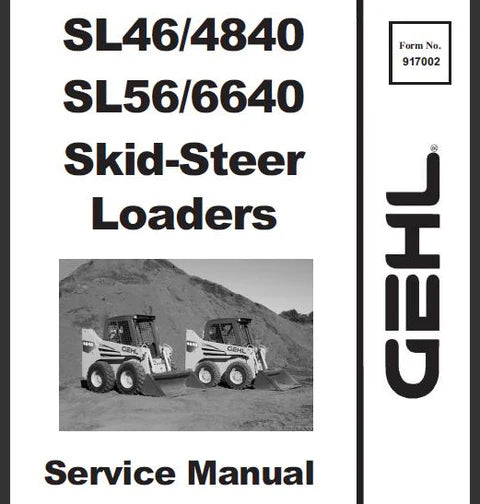 Gehl SL4640, SL4840, SL5640 and SL6640 Skid-Steer Loaders PDF Service Manual Download