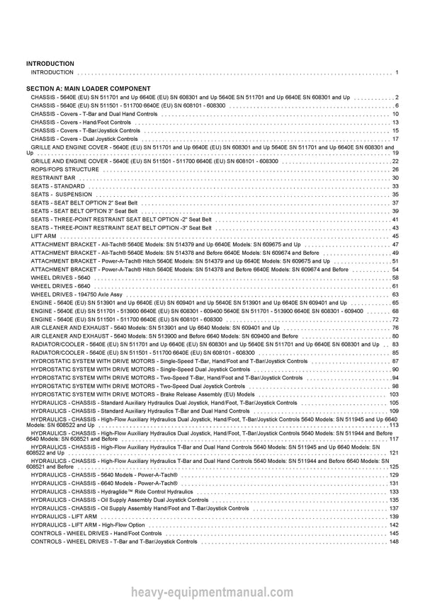 Gehl SL5640E SL5640E EU SL6640E SL6640E EU Parts Manual 917341 2014