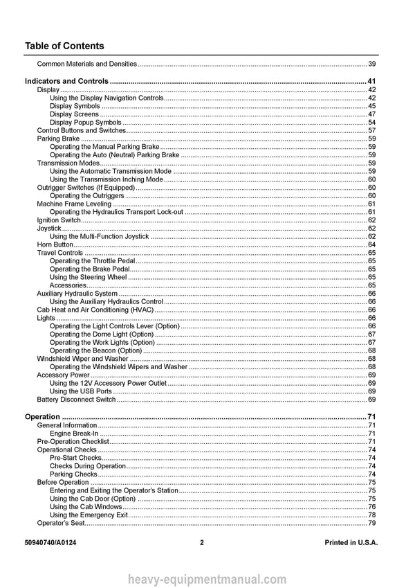 Gehl TH6-42 TH8-42 TH8-42 M74 TH12-42 TH10-55 TH10-55 M74 TH12-55 Telehandler Operator Manual 50940740A
