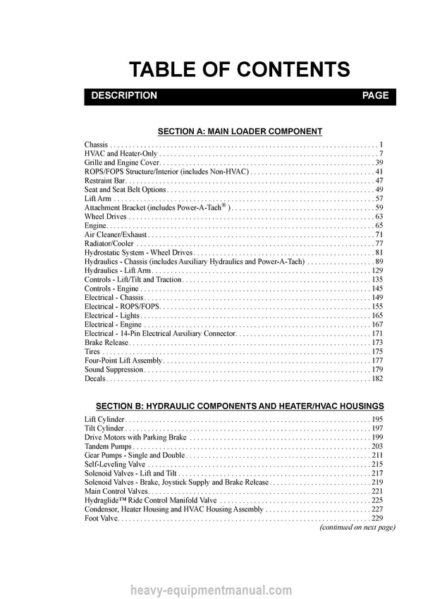 Gehl V270 GEN2 V330 GEN2 Skid Steer Loader (50950149F) Parts Manual Download PDF