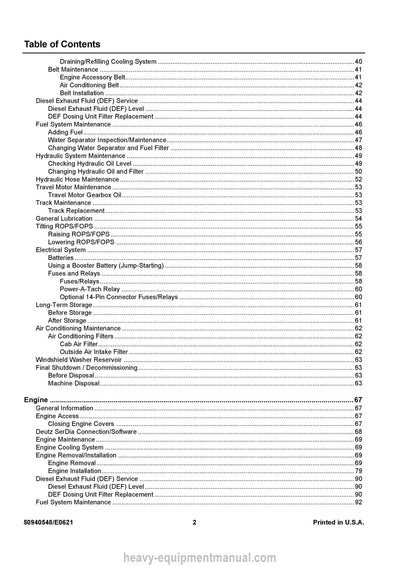 Gehl VT320 Mustang/Manitou 3200VT Compact Track Loader Service Manual 50940548-E
