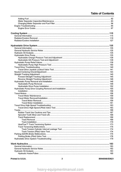 Gehl VT320 Mustang/Manitou 3200VT Compact Track Loader Service Manual 50940548-E