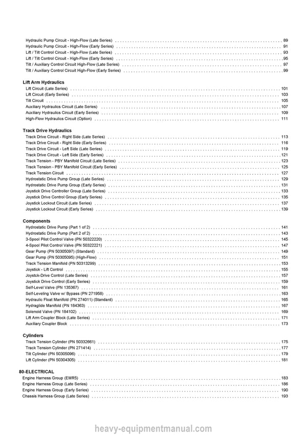 Gehl VT320 Compact Track Loader Parts Manual 50960133C 2022