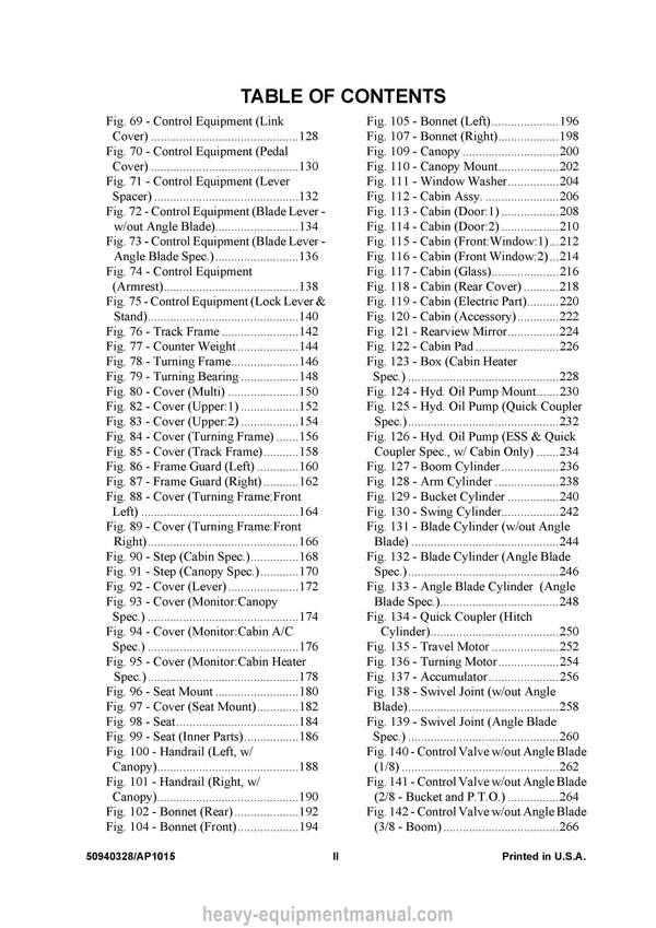 Gehl Z55 Compact Excavator Parts Manual 50940328A 2015
