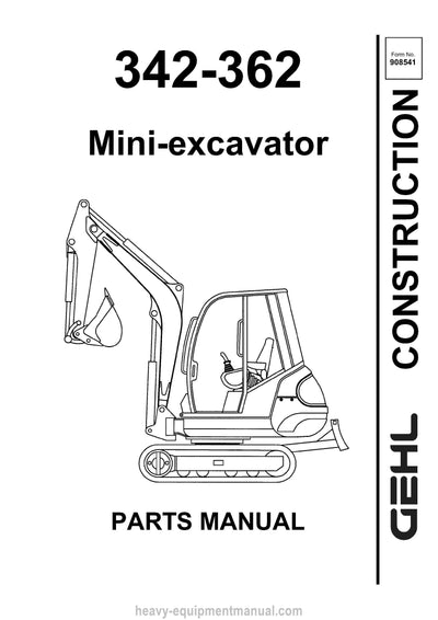 Ghel 342-362 Mini Excavator Parts Manual 908541A 2000