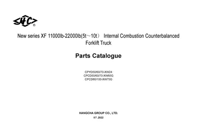 HANGCHA CPCD100-XW75G FORKLIFT PARTS MANUAL PDF
