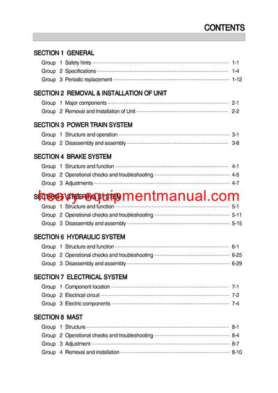 DOWNLOAD Hyundai 10/13/15BTR-9 Forklift Service 
