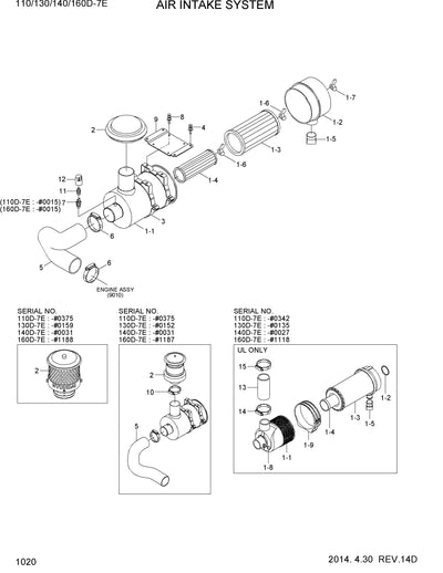 DOWNLOAD HYUNDAI 110/130/140/160D-7E FORKLIFT DIESEL PARTS MANUAL