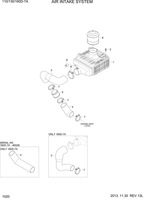 DOWNLOAD HYUNDAI 110/130/160D-7A FORKLIFT DIESEL PARTS MANUAL