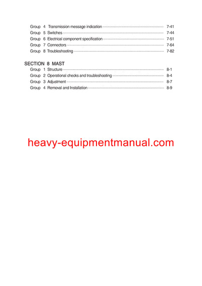Hyundai 110 130 160DF-7 Forklift Truck Repair Manual