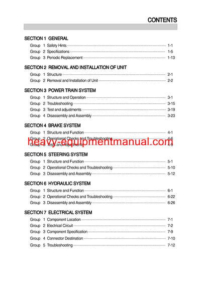 Hyundai 15/18/20LC-7A Forklift Truck Service Manual