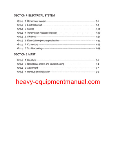 Hyundai 180D-7E Forklift Truck Repair Manual