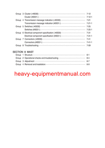 Hyundai 180D-9 Forklift Truck Repair Manual