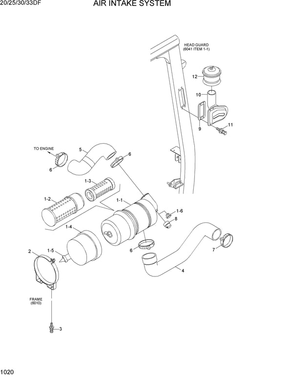 DOWNLOAD HYUNDAI 20/25/30/33DF-7 FORKLIFT DIESEL PARTS MANUAL