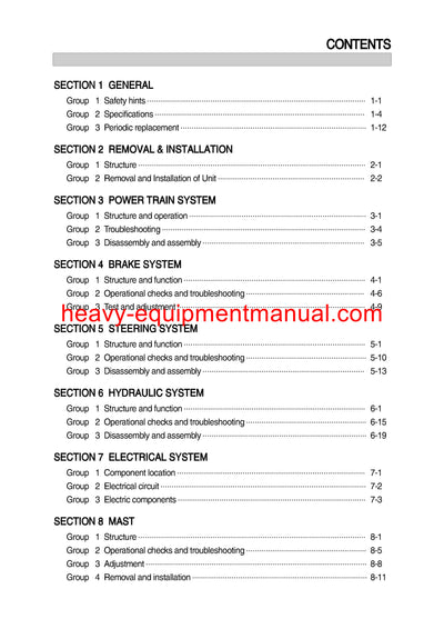 Hyundai 20/25/30BH-7 Forklift Service Manual