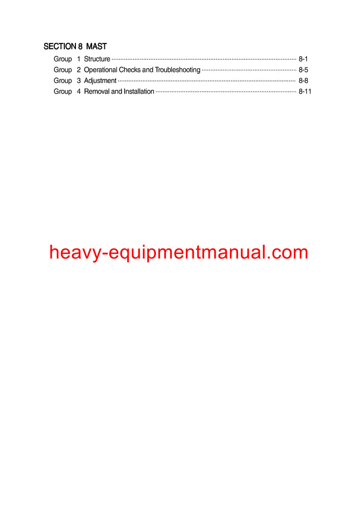 Hyundai 20/25/30L(C)-7 Forklift Truck Service Manual