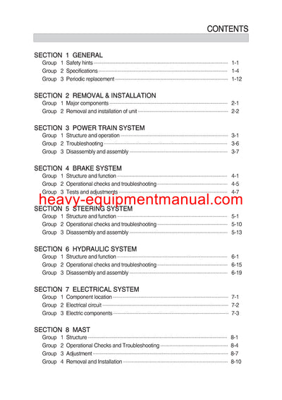 Hyundai 22/25/30/32/35B-9 Forklift Repair Manual