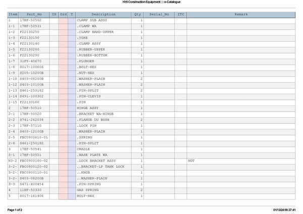 DOWNLOAD HYUNDAI 25 30 33L-7A FORK LIFT-LPG PARTS MANUAL