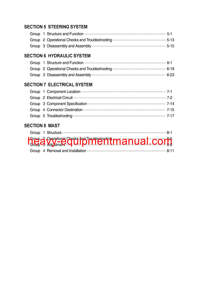 DOWNLOAD Hyundai 25/30/33L(G),25/30LC(GC)-7M Forklift Truck Workshop Service Repair Manual