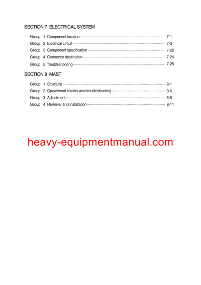 Hyundai 35 40 45D-7 Forklift Truck Repair Manual