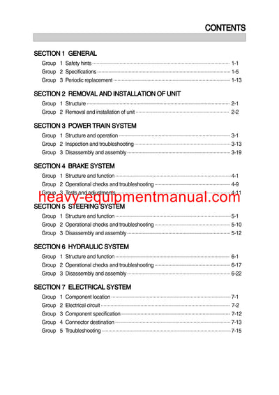 Hyundai 35 40 45DS-7E, 50DA-7E Forklift Truck Repair Manual