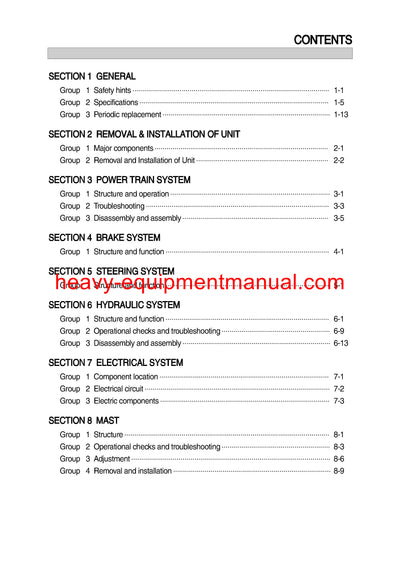 Hyundai BOP-7 series Forklift Workshop Service Repair Manual