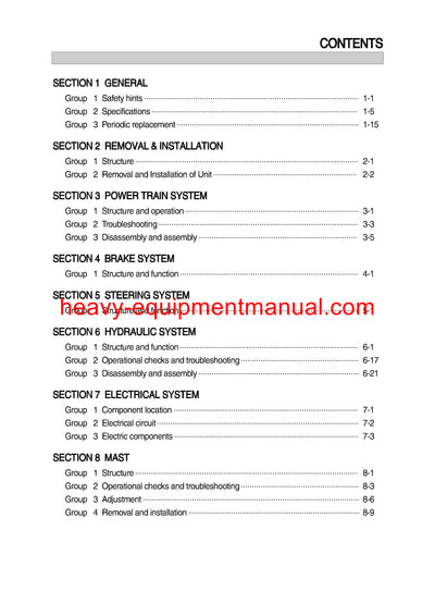 Hyundai BRP-7 series Forklift Workshop Service Repair Manual