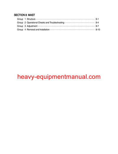 Hyundai HDF15 18-5 Forklift Truck Service Manual