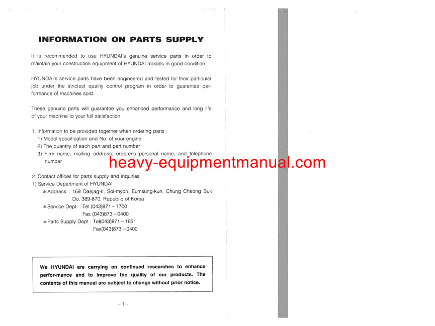 Hyundai HDF50 70A Forklift Truck Workshop Service Repair Manual