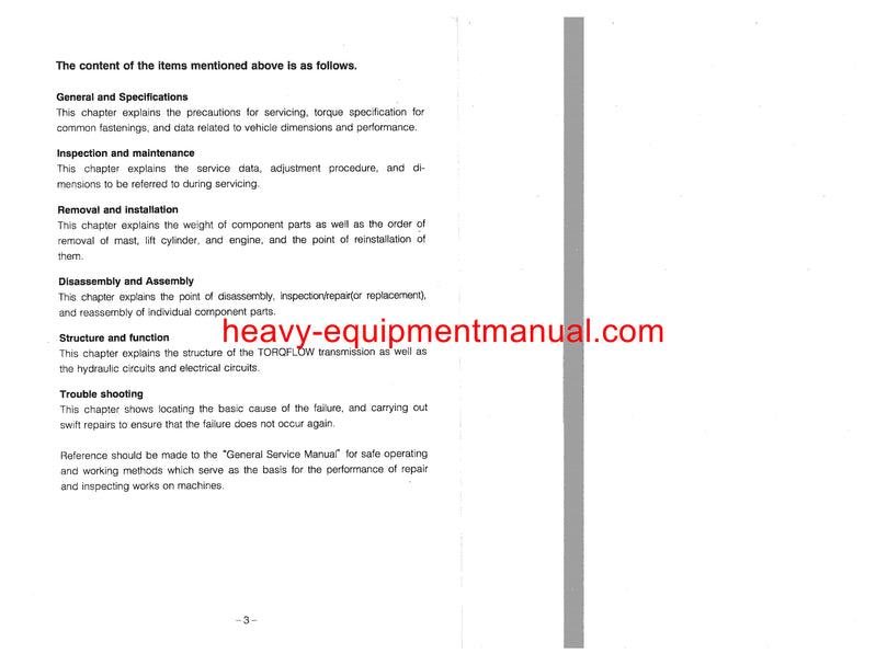  DOWNLOAD Hyundai HDF50 70A Forklift Truck Workshop Service Repair Manual